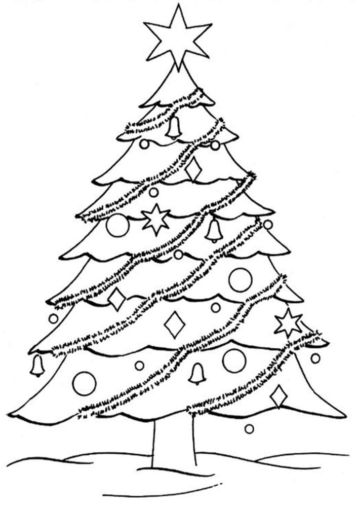 Free Easy To Print Christmas Tree Coloring Pages Tulamama