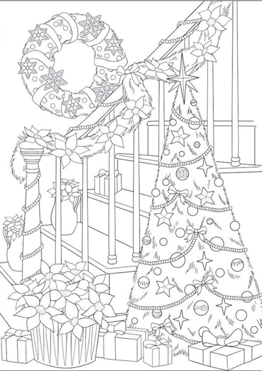 Free & Easy To Print Christmas Tree Coloring Pages - Tulamama