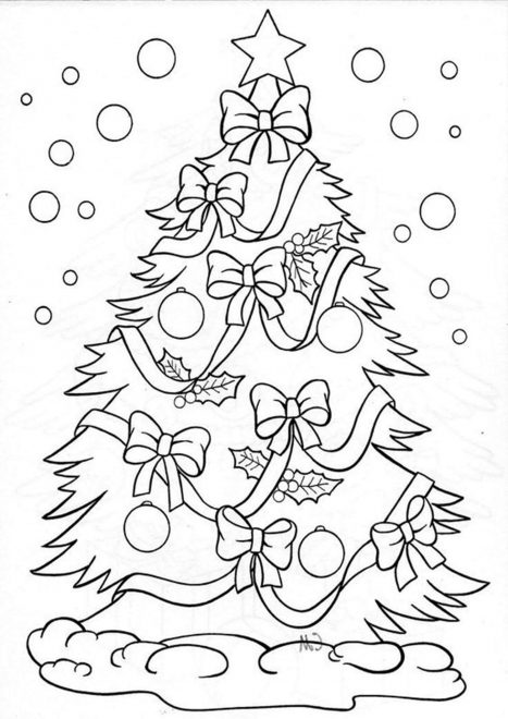 Free & Easy To Print Christmas Tree Coloring Pages - Tulamama