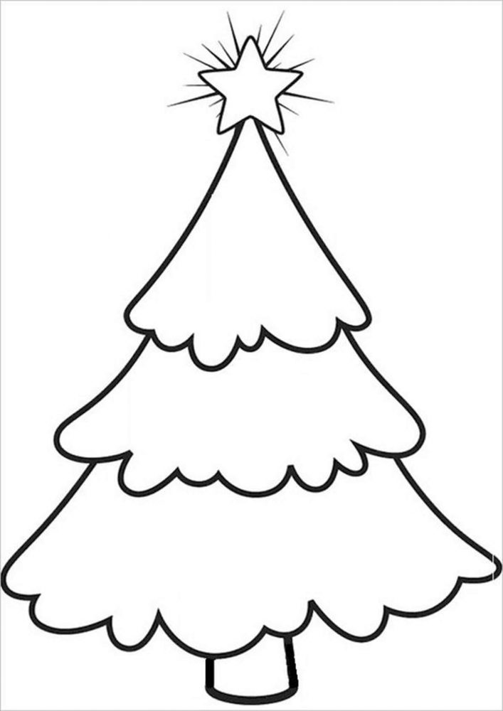 Download Free & Easy To Print Christmas Tree Coloring Pages - Tulamama