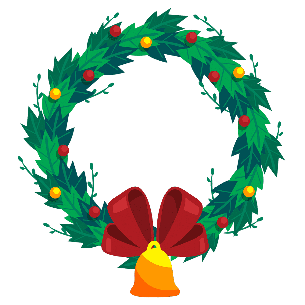 christmas wreath clipart