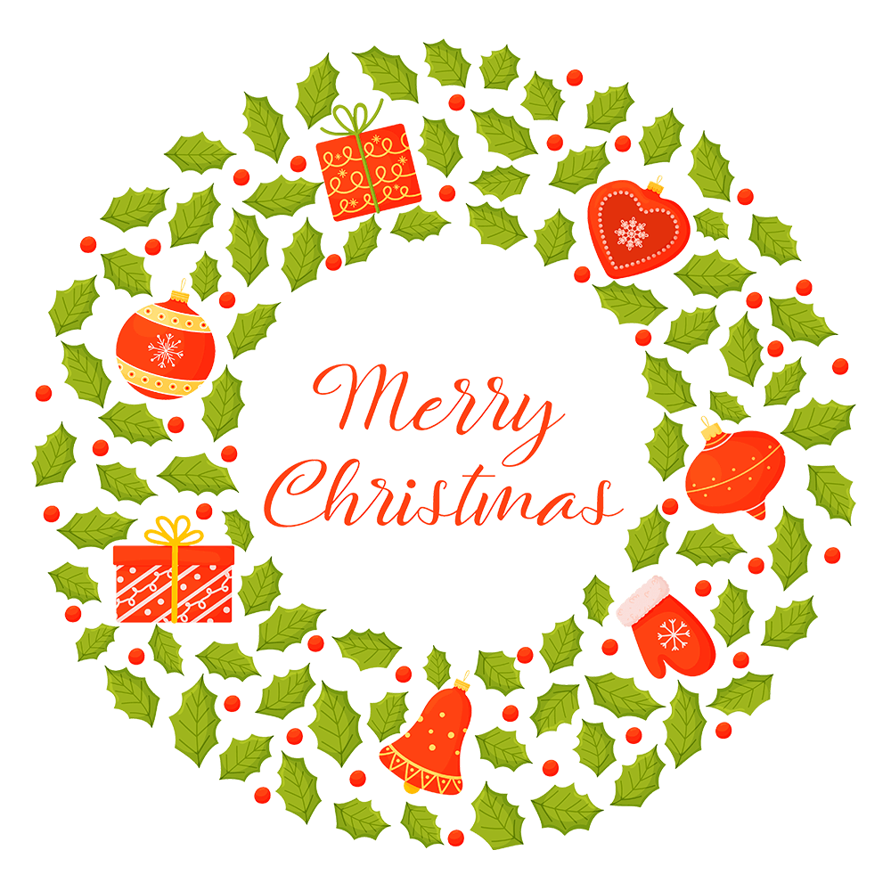 christmas wreath clipart