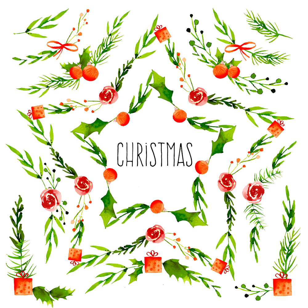 christmas wreath clipart