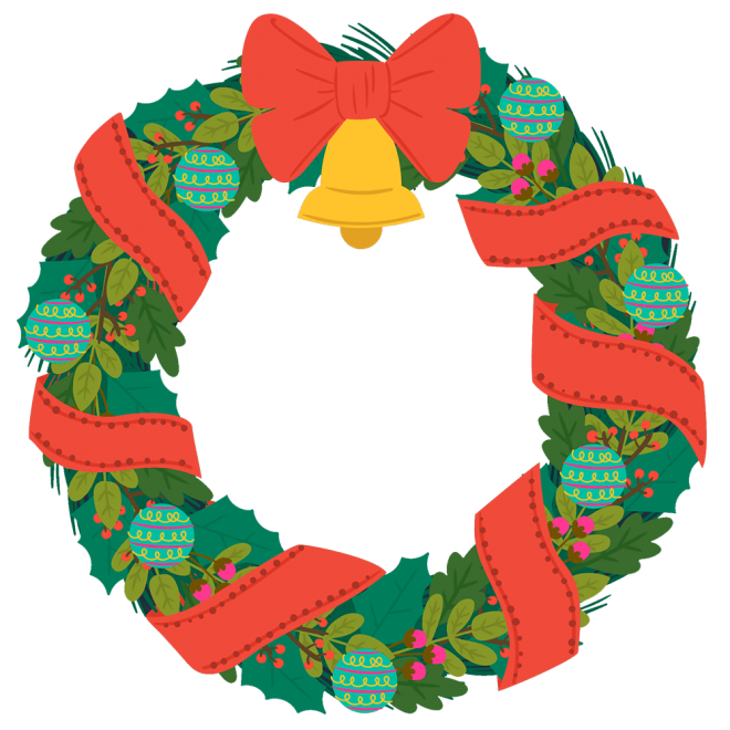 Free & Cute Christmas Wreath Clipart For Your Holiday Decorations ...