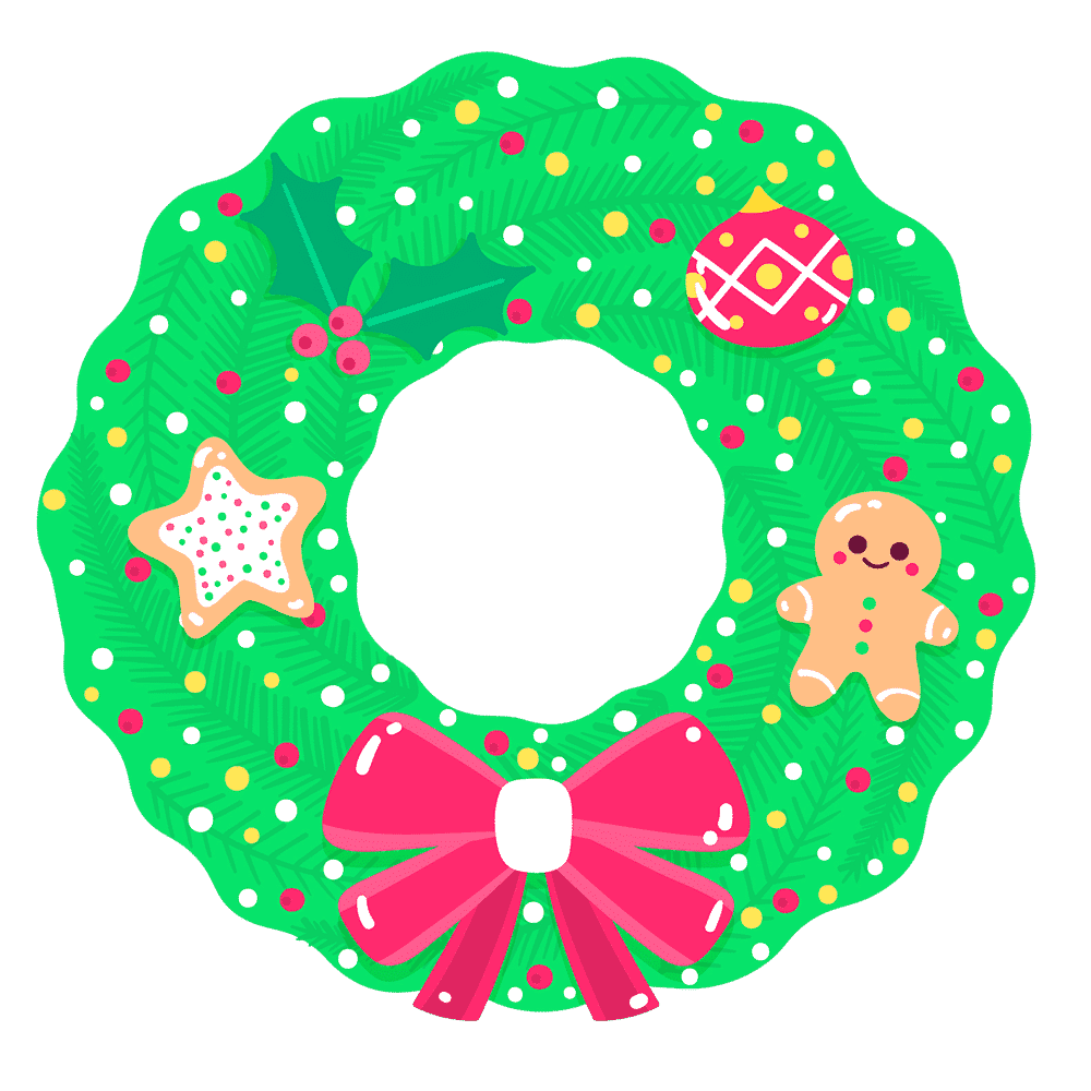 christmas wreath clipart