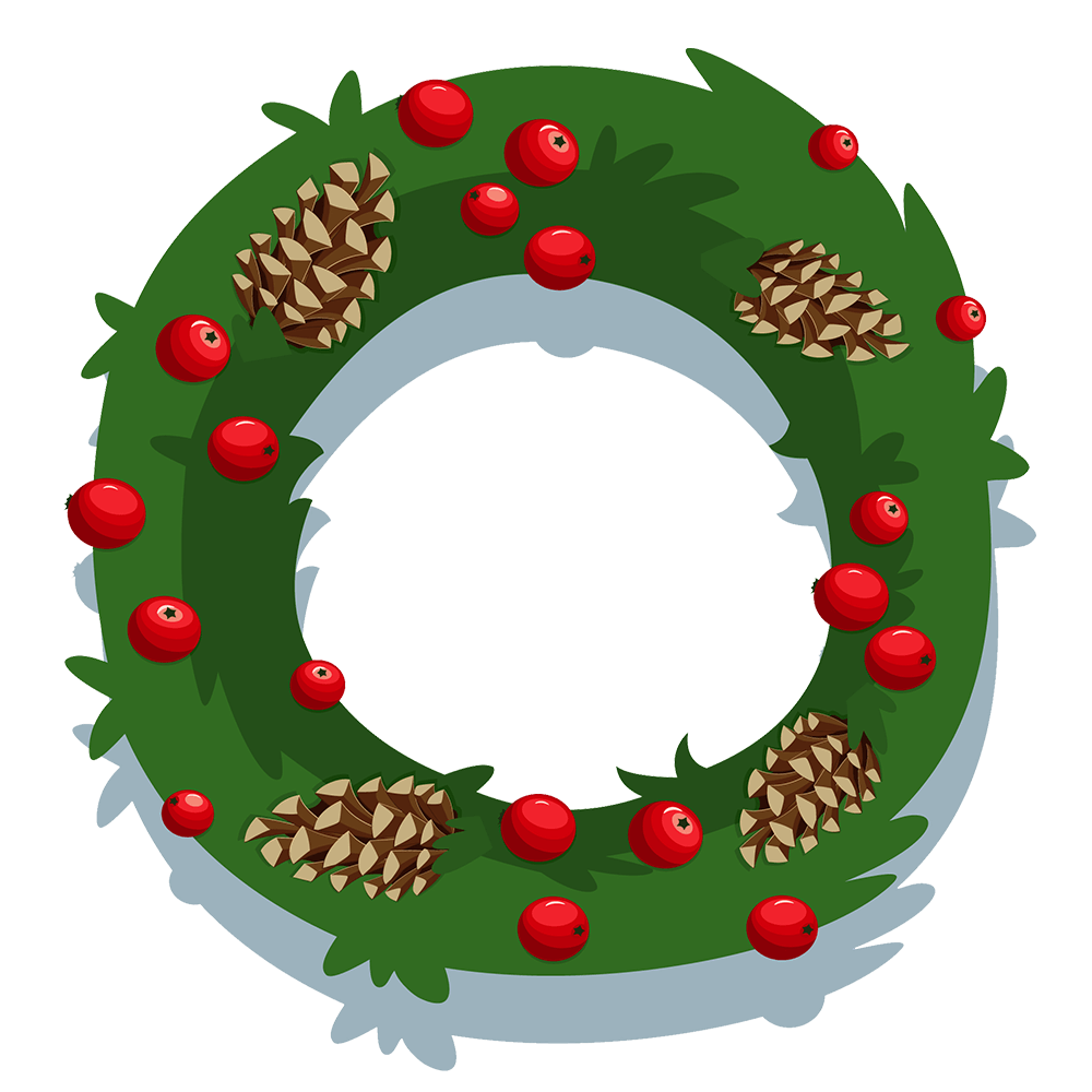 christmas wreath clipart