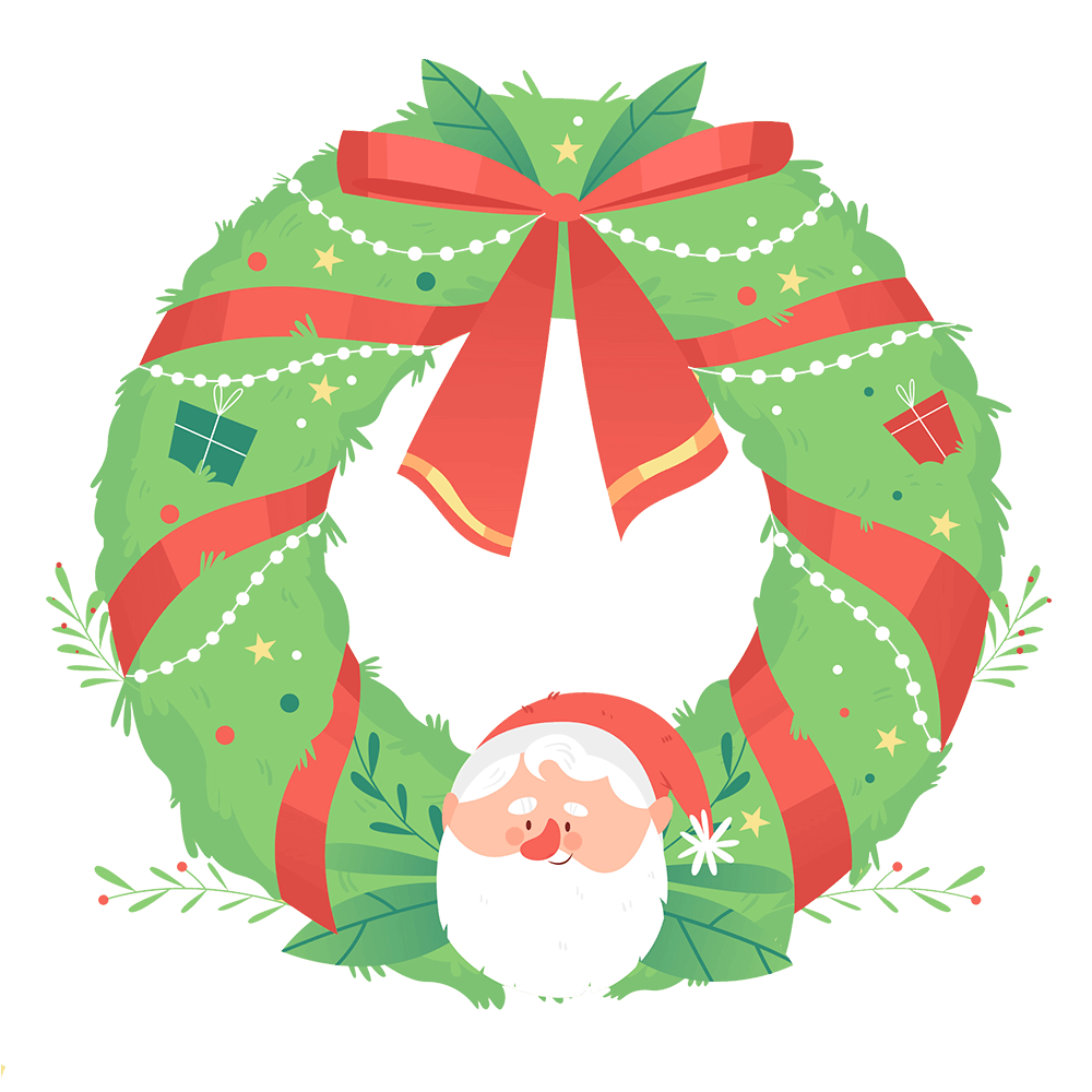 christmas wreath clipart