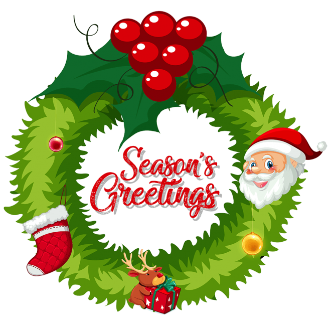 free download clipart christmas wreath