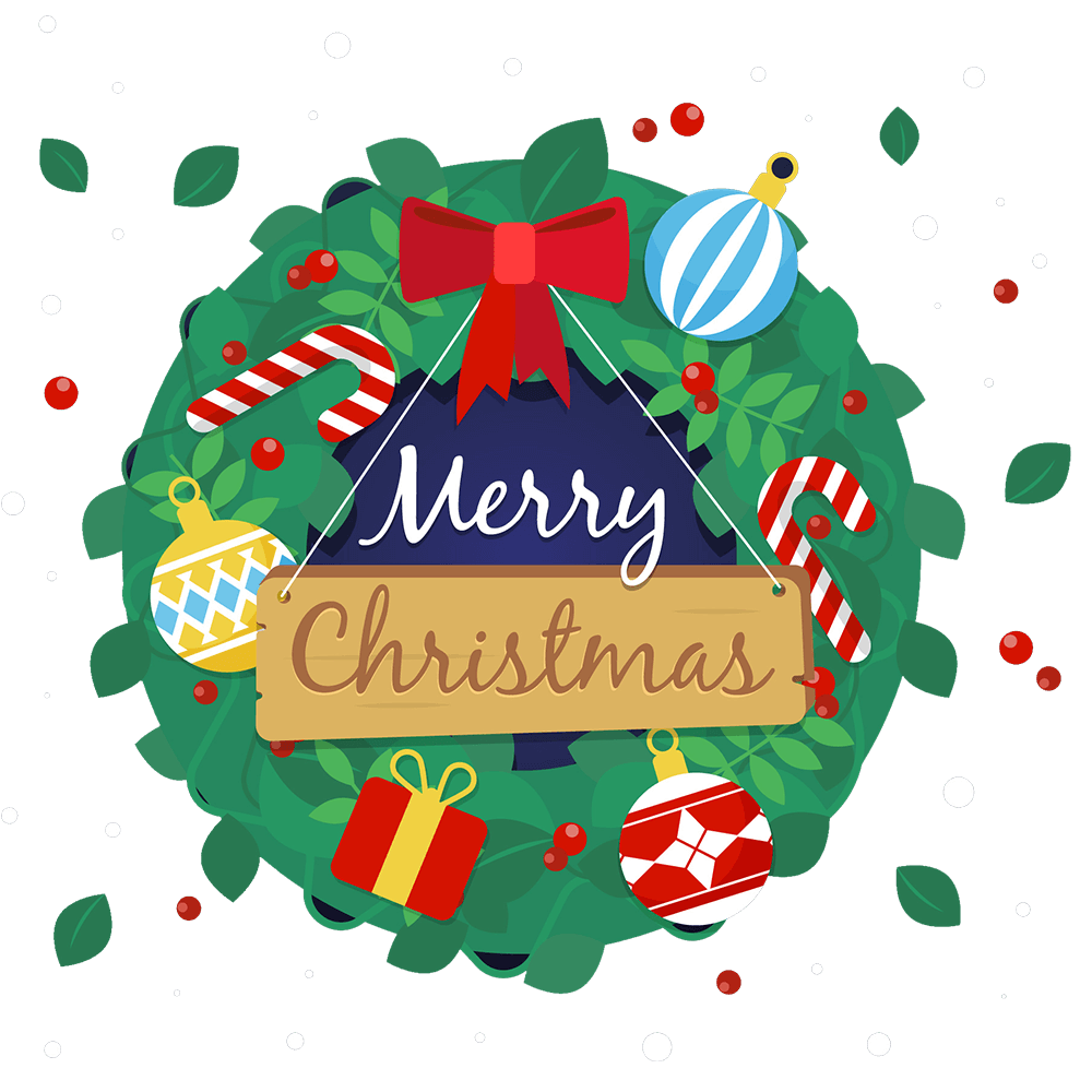 christmas wreath clipart