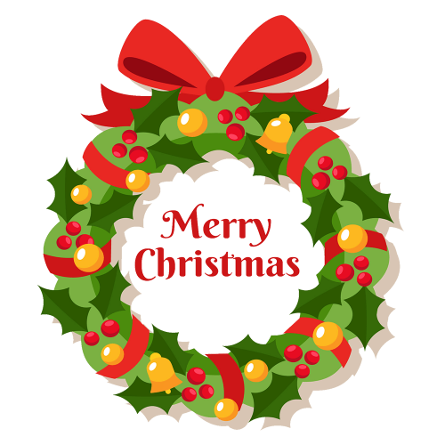 Free & Cute Christmas Wreath Clipart For Your Holiday Decorations