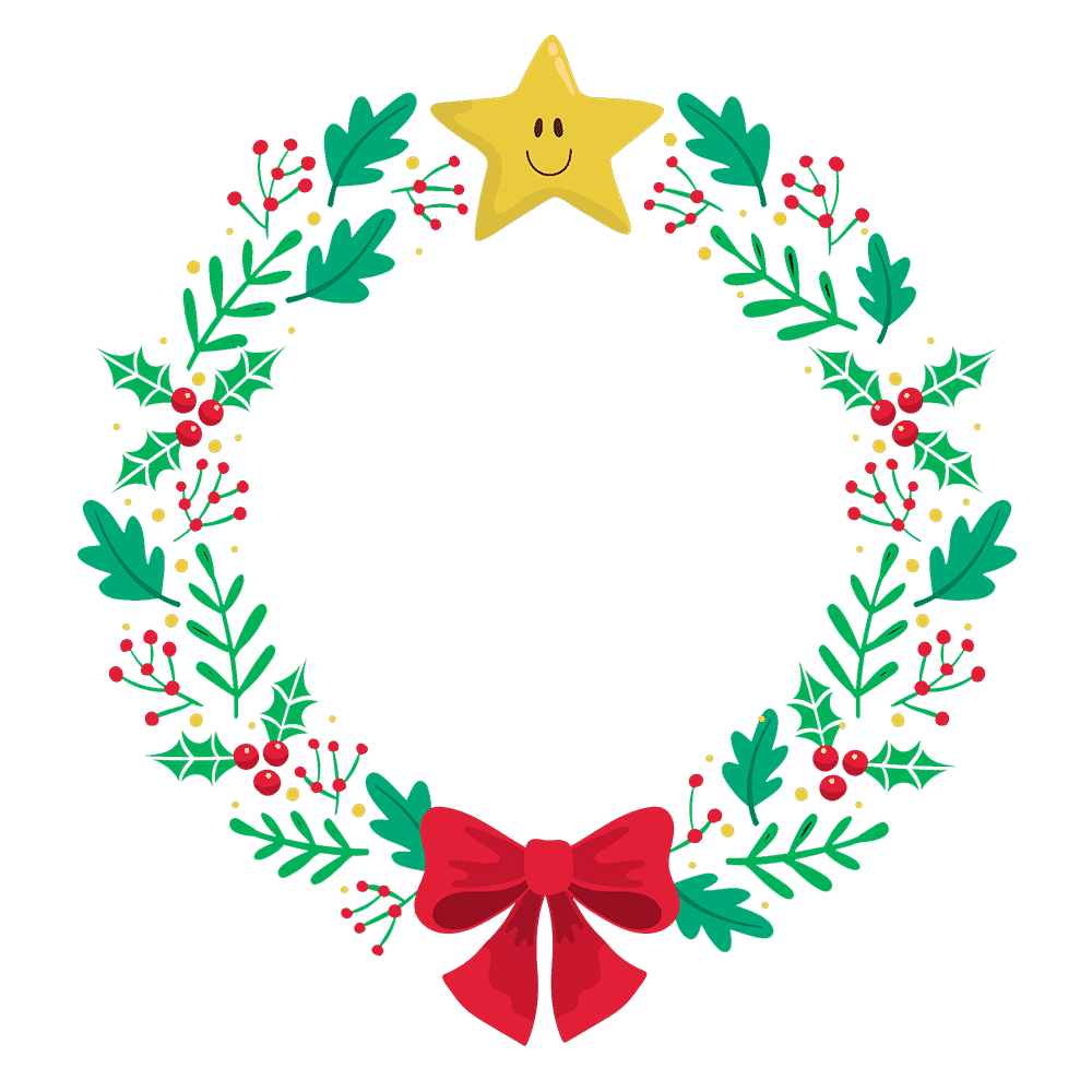 christmas wreath clipart