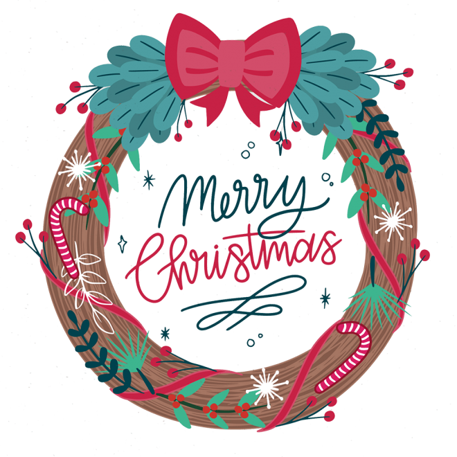 Free & Cute Christmas Wreath Clipart For Your Holiday Decorations ...