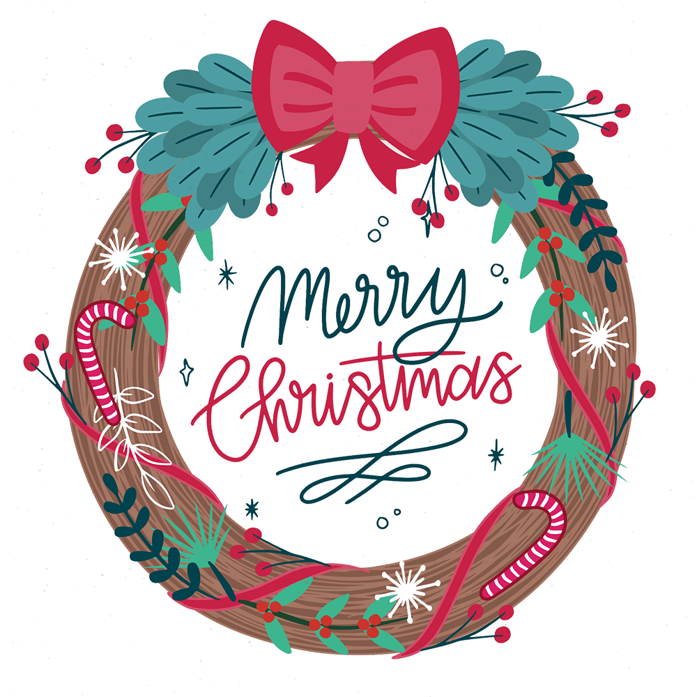 christmas wreath clipart