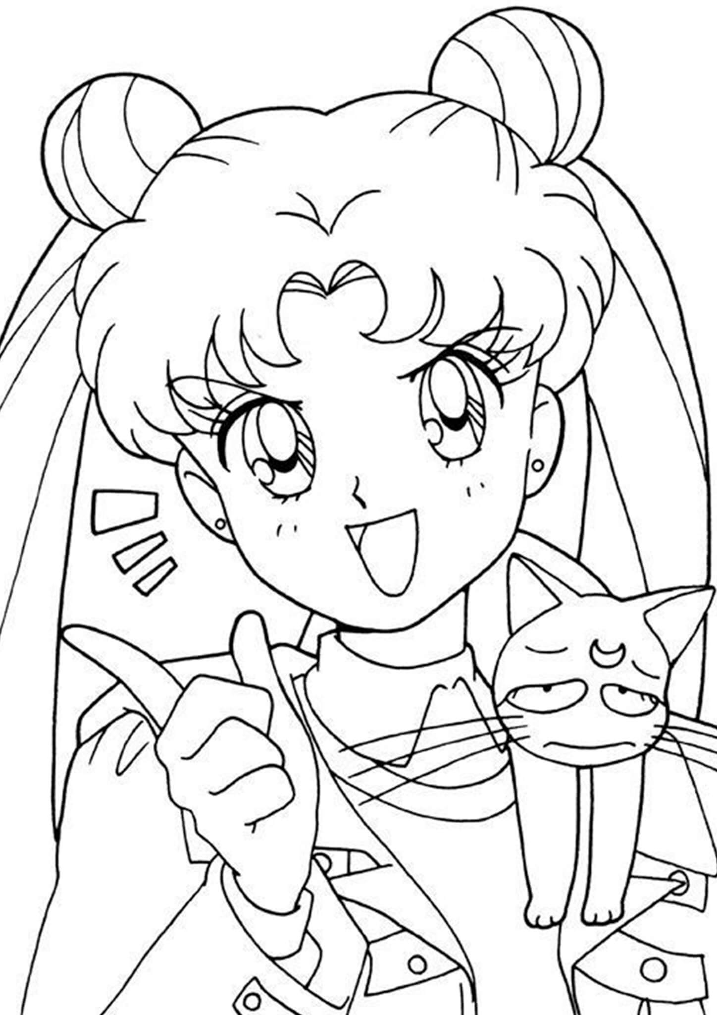 Free Easy To Print Sailor Moon Coloring Pages Tulamama