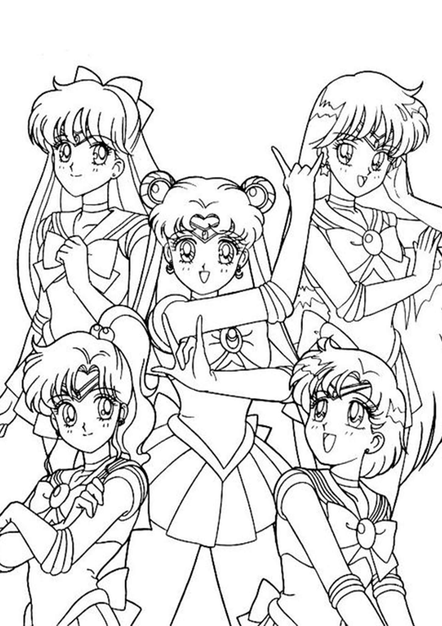 Free & Easy To Print Sailor Moon Coloring Pages Tulamama