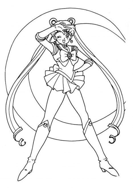 Free & Easy To Print Sailor Moon Coloring Pages - Tulamama