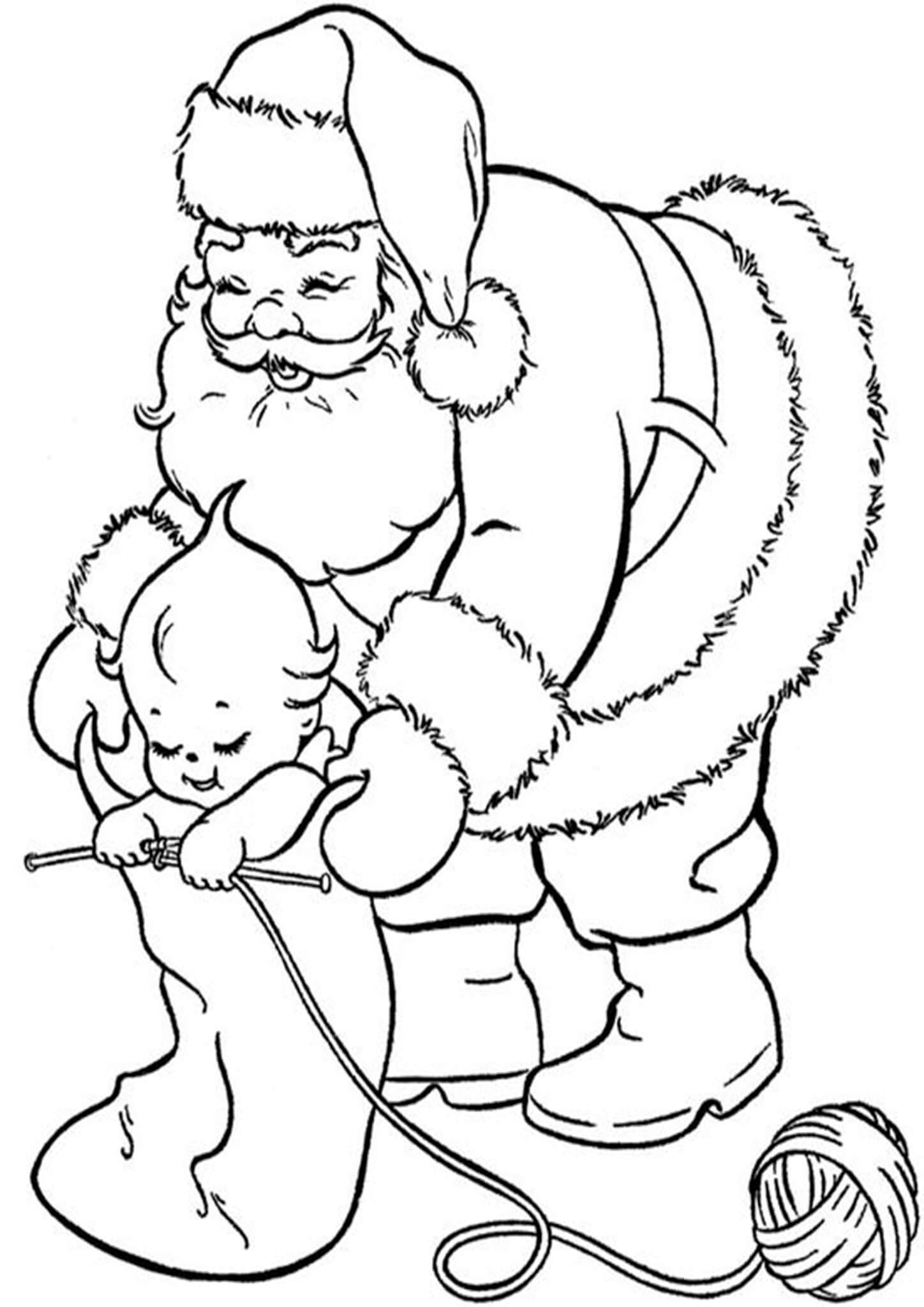 Free Printable Santa Coloring Pages For Kids - Tulamama