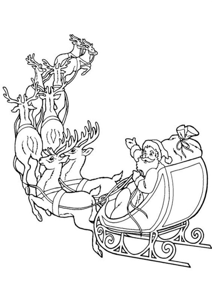 Fun Santa coloring pages for your little one. They are free and easy to print. The collection is varied with different skill levels