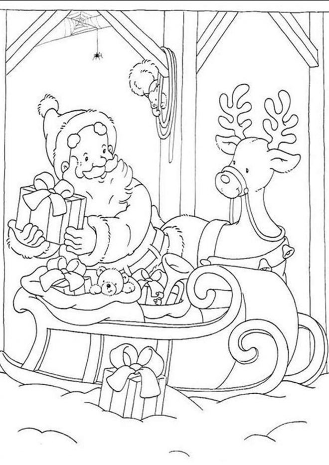 Free Printable Santa Coloring Pages For Kids - Tulamama