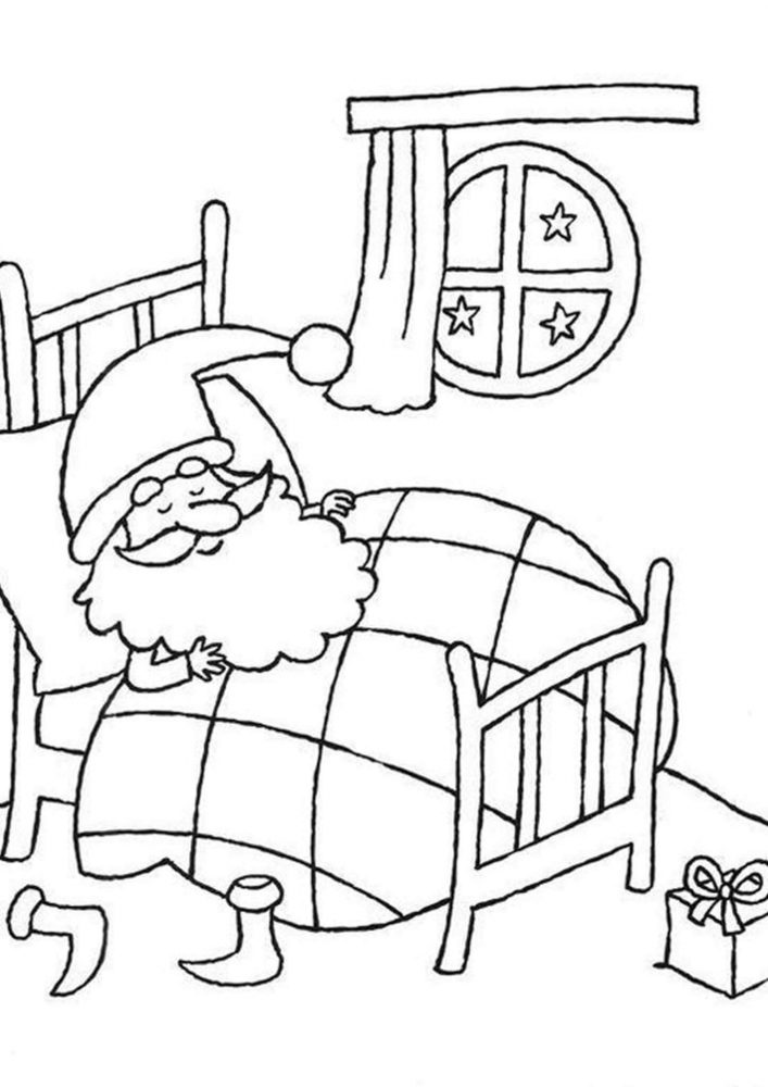 Fun Santa coloring pages for your little one. They are free and easy to print. The collection is varied with different skill levels