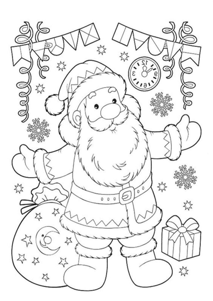 Fun Santa coloring pages for your little one. They are free and easy to print. The collection is varied with different skill levels