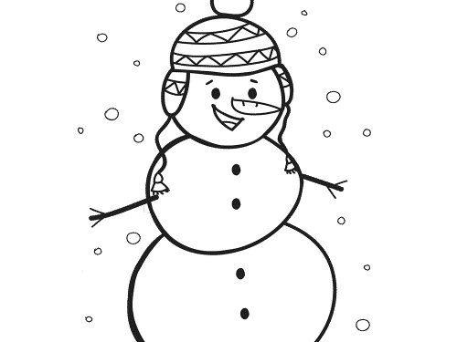 Free & Cute Snowman Clipart Black and White - Tulamama