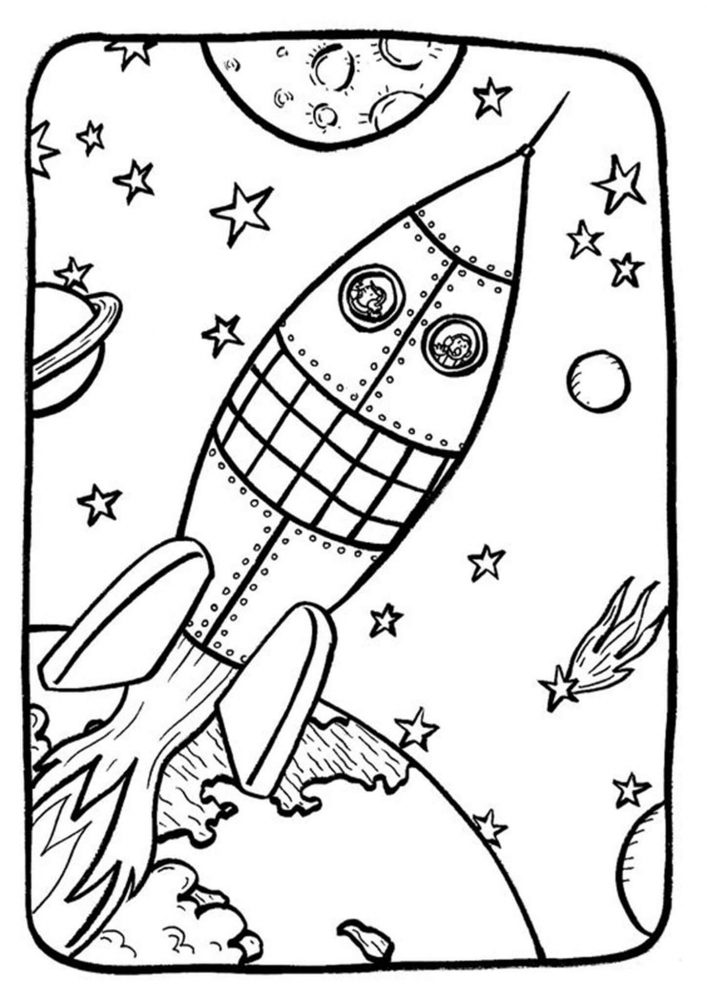 Download Free & Easy To Print Space Coloring Pages - Tulamama