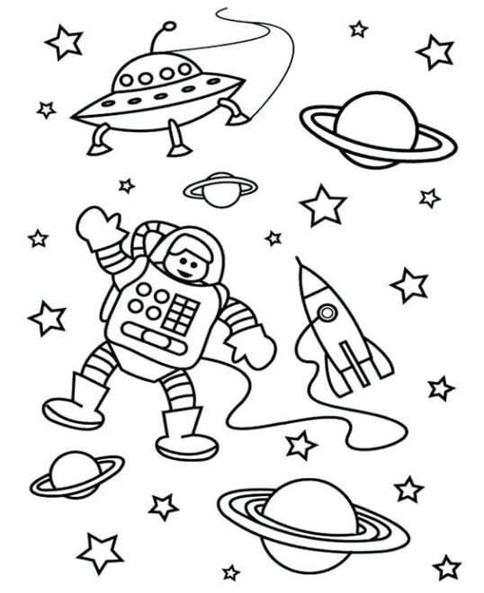 Free & Easy To Print Space Coloring Pages - Tulamama