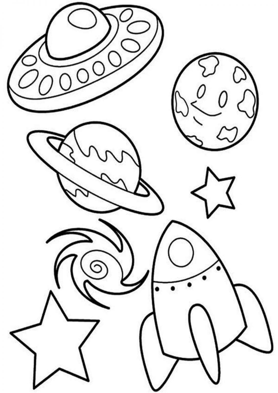 Simple Space Coloring Pages Coloring Pages