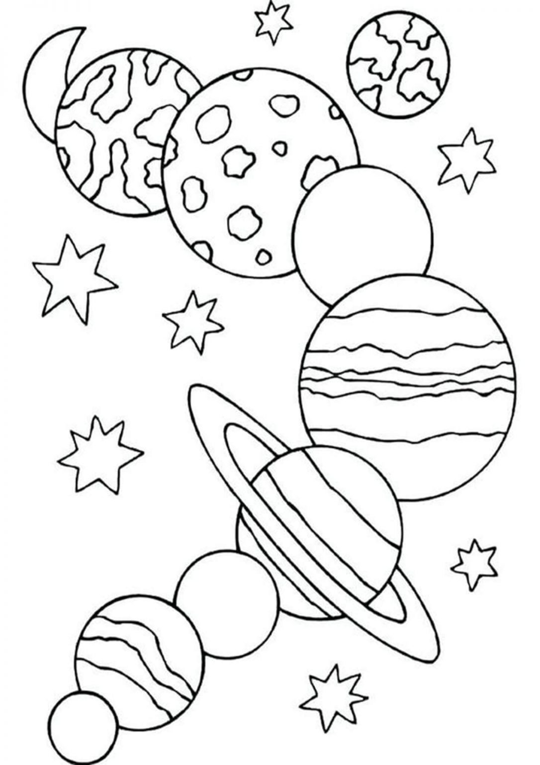 Free & Easy To Print Space Coloring Pages - Tulamama