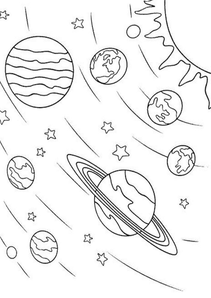 Free & Easy To Print Space Coloring Pages - Tulamama