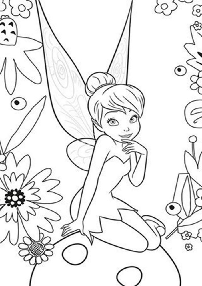 Free & Easy To Print Tinkerbell Coloring Pages Tulamama