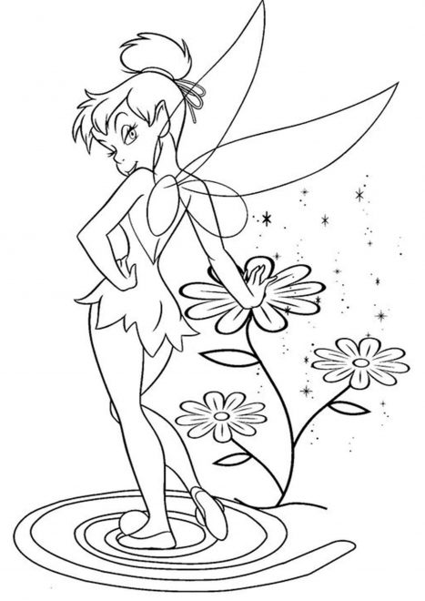 Free & Easy To Print Tinkerbell Coloring Pages - Tulamama