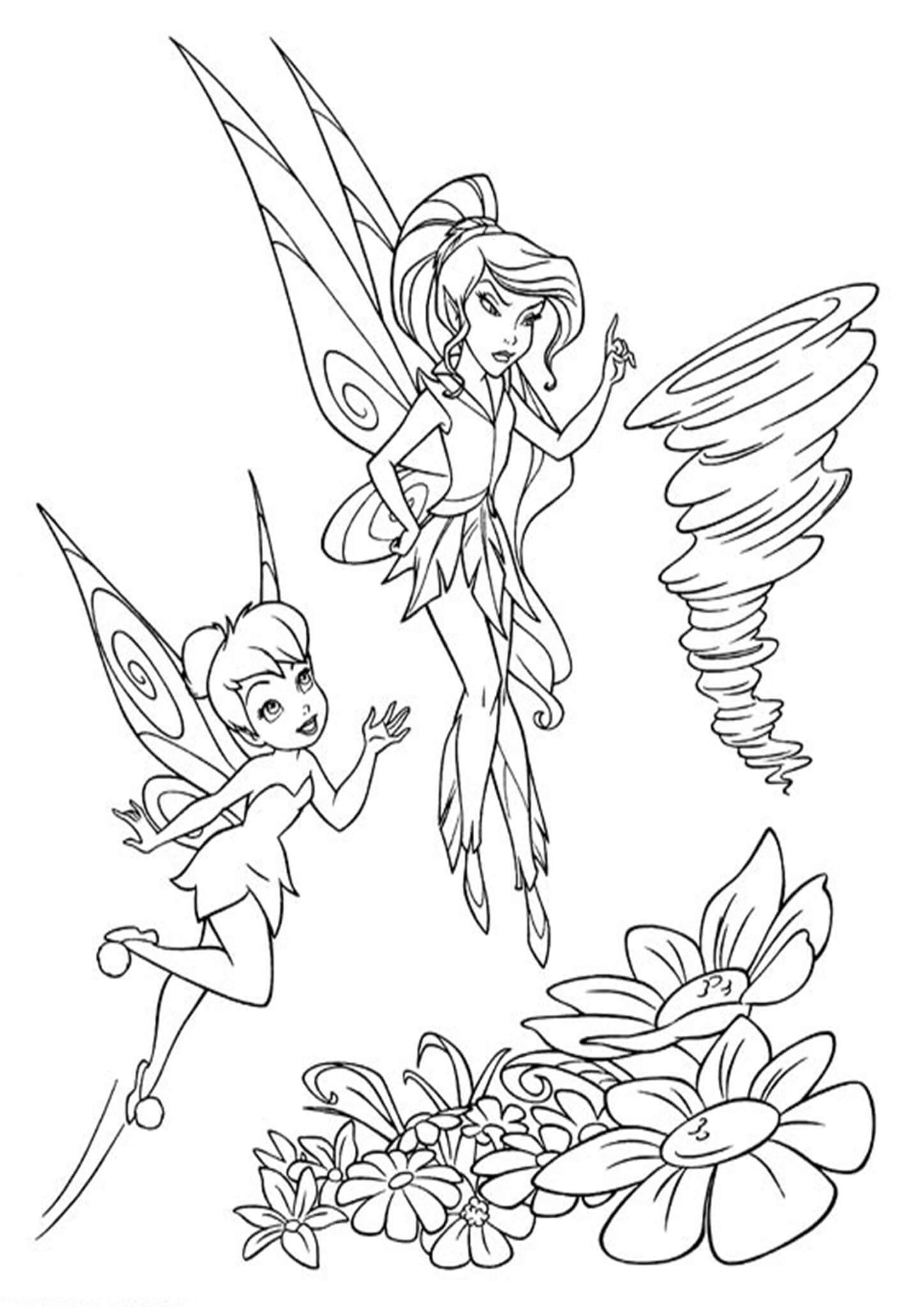 Free & Easy To Print Tinkerbell Coloring Pages - Tulamama