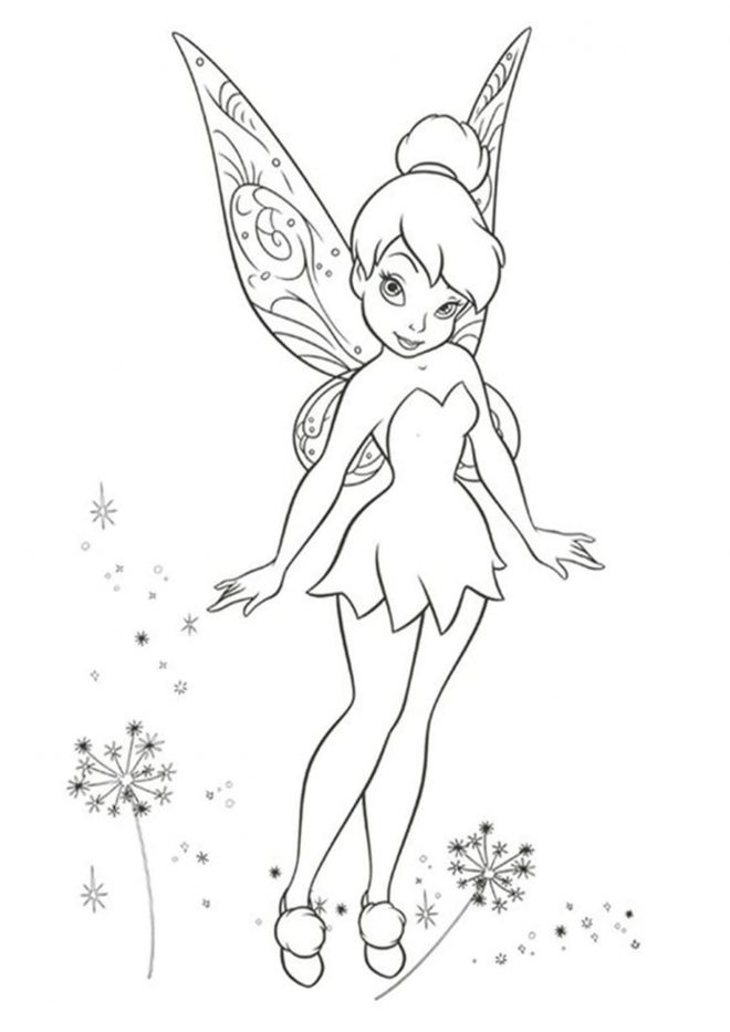 Tinkerbell Printable Coloring Pages - Printable Templates