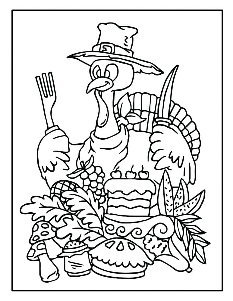 Download Free Printable Thanksgiving Coloring Pages - Tulamama