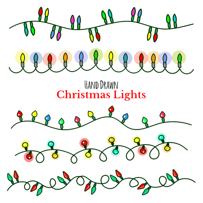 Free & Cute Christmas Lights Clipart For Your Holiday Decorations