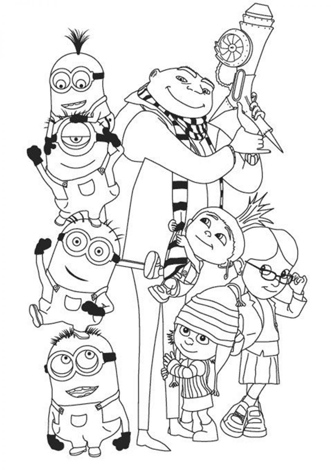 page minion coloring pages