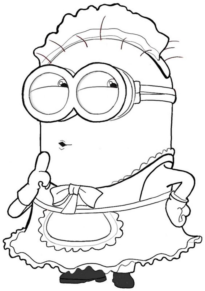 free printable full page minion coloring pages