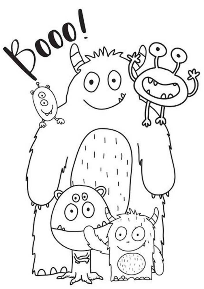 monster coloring pages for preschoolers