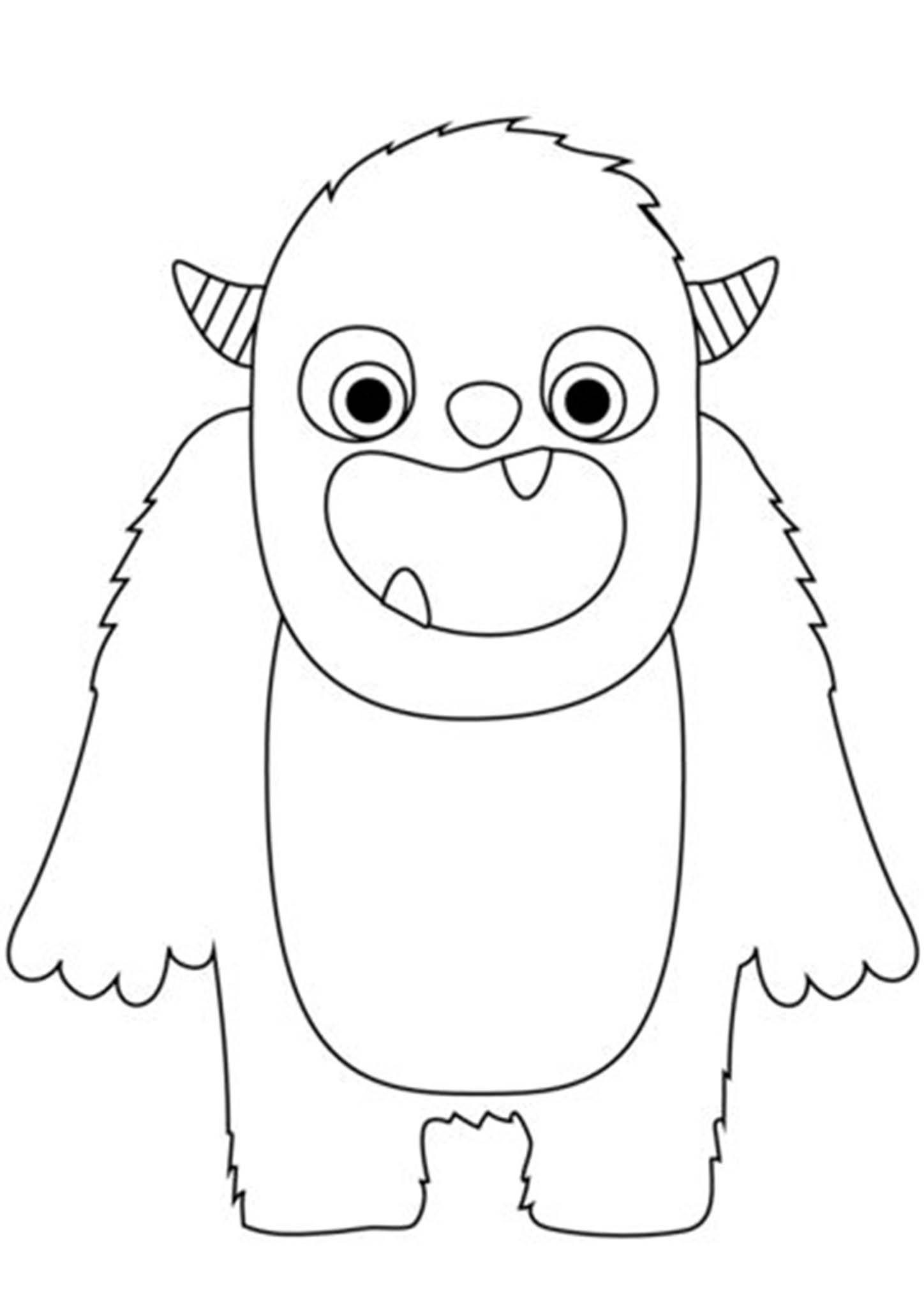 Coloring Page Of A Monster