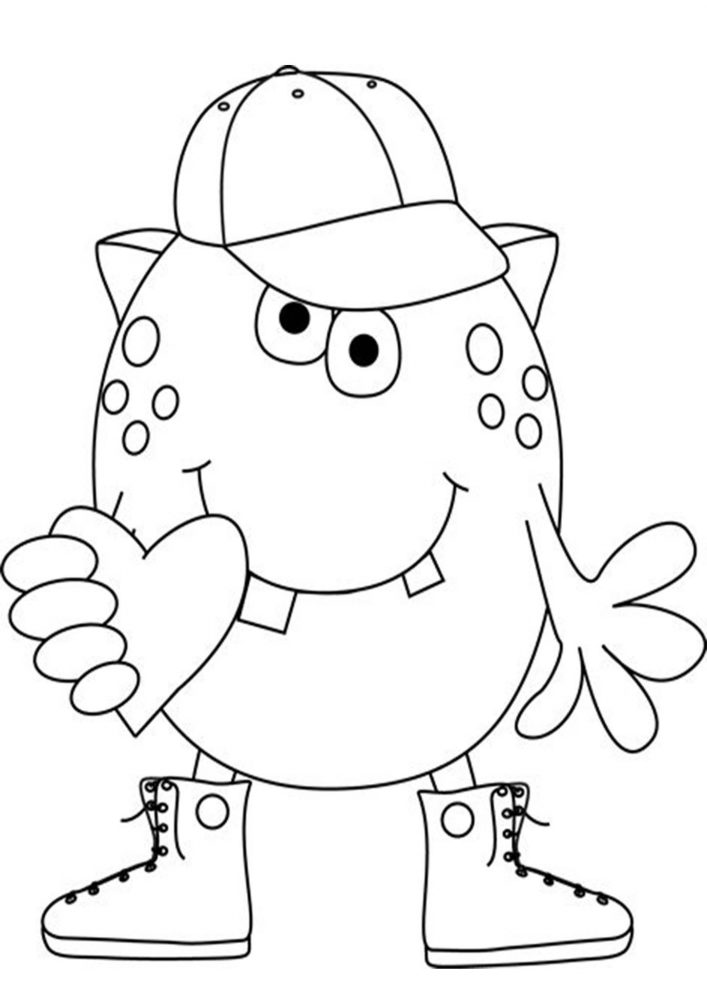 Fun Monster coloring pages for your little one. They are free and easy to print. The collection is varied with different skill levels