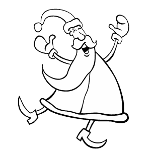 Free & Cute Santa Clipart Black and White - Tulamama