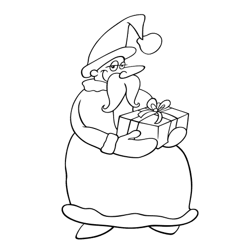 Free & Cute Santa Clipart Black and White - Tulamama