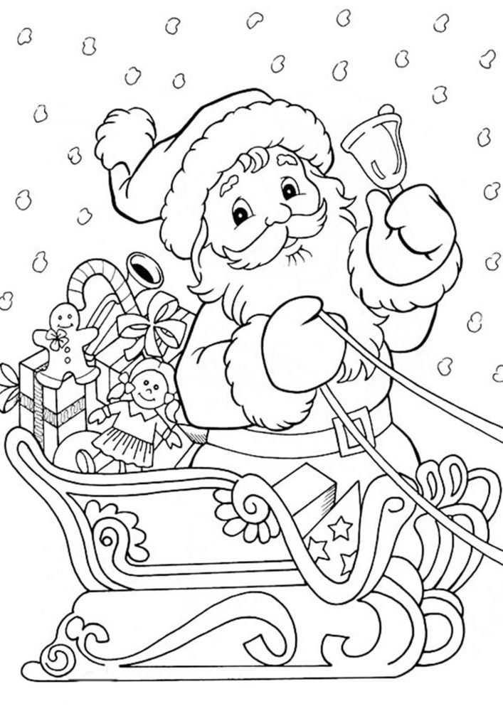 Fun Santa coloring pages for your little one. They are free and easy to print. The collection is varied with different skill levels