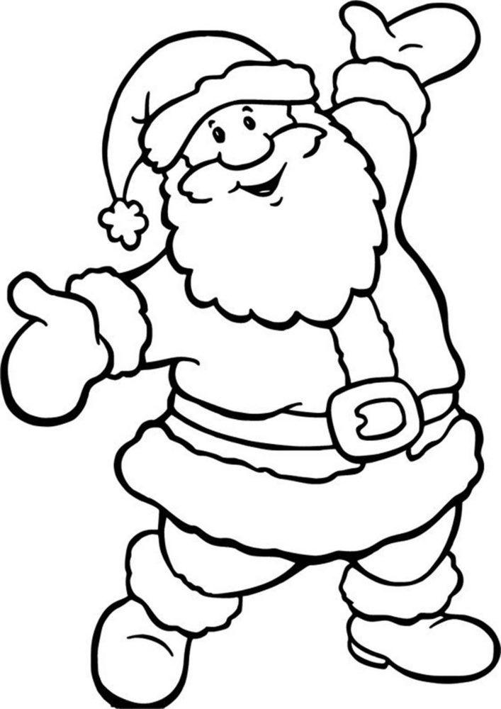 Fun Santa coloring pages for your little one. They are free and easy to print. The collection is varied with different skill levels