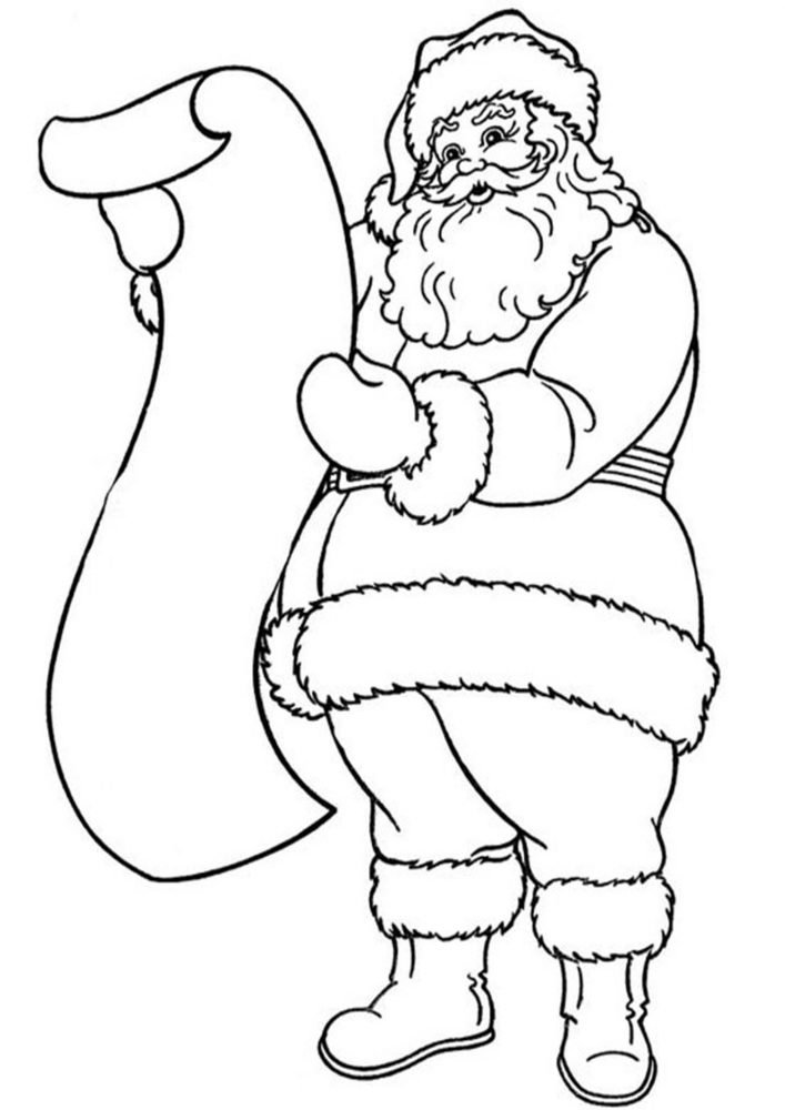 cute santa claus coloring pages