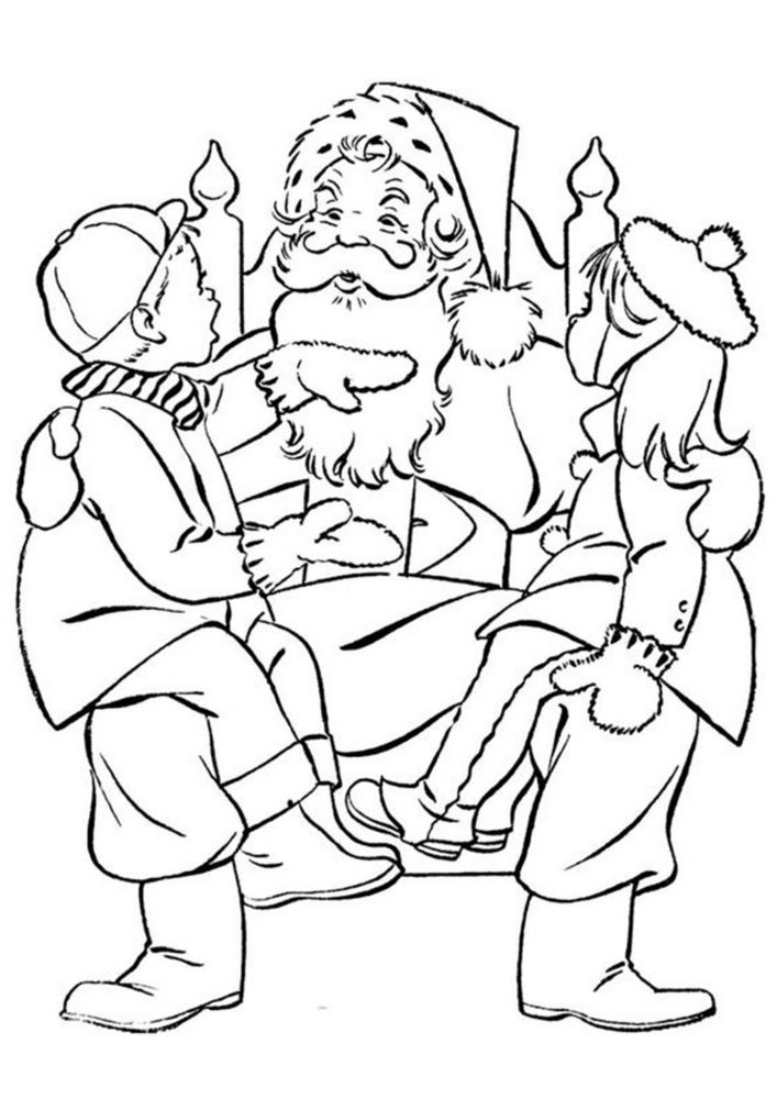 Fun Santa coloring pages for your little one. They are free and easy to print. The collection is varied with different skill levels