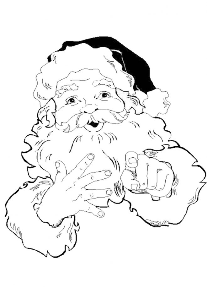 Free Printable Santa Coloring Pages For Kids - Tulamama