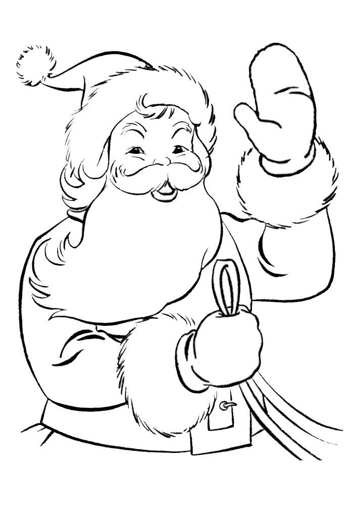 Fun Santa coloring pages for your little one. They are free and easy to print. The collection is varied with different skill levels